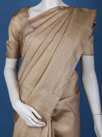 Gold Dot Zari Woven Pure Kanchipuram Silk Saree - Diadem