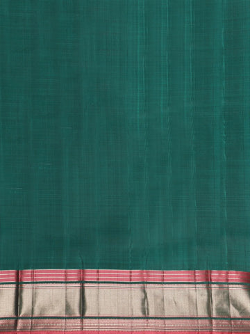 Dark Pink Floral Woven Pure Kanchipuram Silk Saree - Diadem