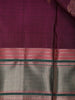 Dark Pink Floral Woven Pure Kanchipuram Silk Saree - Diadem