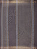 Dark Grey Solid Cotton Saree - Diadem