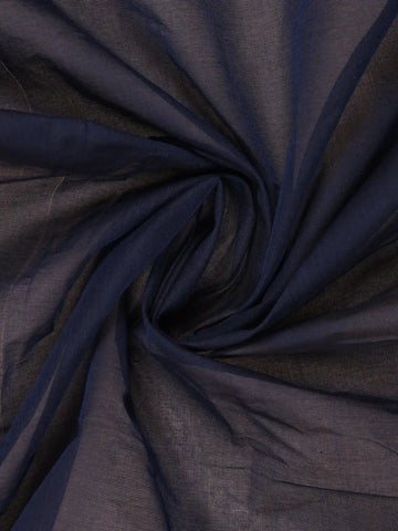 Dark Grey Solid Cotton Saree - Diadem