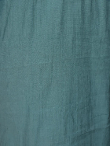 Aqua Green Solid Casual Cotton Kurti - Diadem