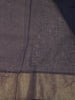 Dark Grey Solid Cotton Saree - Diadem