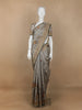 Grey Floral Designed Semi Tussar Silk Saree - Diadem