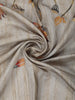 Grey Floral Designed Semi Tussar Silk Saree - Diadem