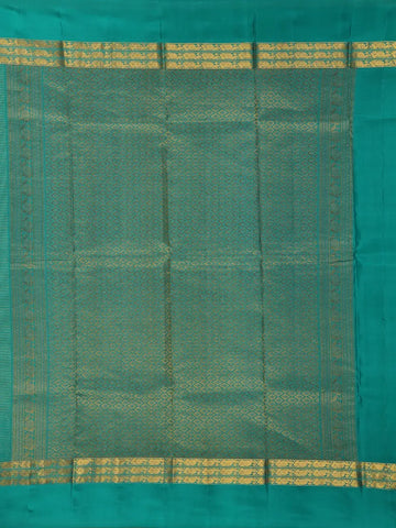 Blue Stripes Woven Pure Kanchipuram Silk Saree - Diadem