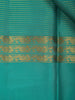 Blue Stripes Woven Pure Kanchipuram Silk Saree - Diadem