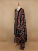 Black Floral Designed Cotton Salwar Suit - Diadem