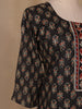 Black Floral Designed Cotton Salwar Suit - Diadem