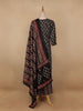 Black Floral Designed Cotton Salwar Suit - Diadem