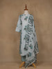 Sky Blue Floral Design Printed Cotton Salwar Suit - Diadem