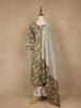 Green Floral Design Printed Cotton Salwar Suit - Diadem