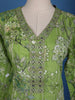 Green Floral Designed Cotton Salwar Suit - Diadem