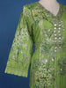 Green Floral Designed Cotton Salwar Suit - Diadem