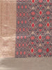 Woodrose Pink Abstract Designed Semi Tussar Silk Saree - Diadem