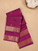 Purple Floral Motifs Pure Kanchipuram Silk Saree - Diadem