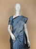 Blue Abstract Designed Semi Tussar Silk Saree - Diadem