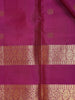 Purple Floral Motifs Pure Kanchipuram Silk Saree - Diadem