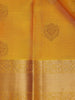 Yellow Floral Motifs pure Kanchipuram Silk Saree - Diadem