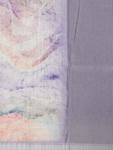 Purple Abstract Designed Semi Tussar Silk Saree - Diadem