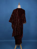 Dark Red Floral Designed Velvet Salwar Suit - Diadem