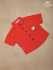 Red Plain Half Sleeve Cotton Shirt - Diadem