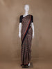 Navy Blue Ajrak Print Mul Mul Cotton Saree - Diadem