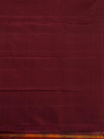 Rust Orange Peacock And Leaf Motif Pure Kanchipuram Silk Saree - Diadem