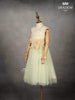 Light Green Net Gown with Bow Belt - Diadem
