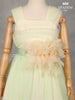 Light Green Net Gown with Bow Belt - Diadem