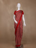 Maroon Ajrak Print Mul Mul Cotton Saree - Diadem