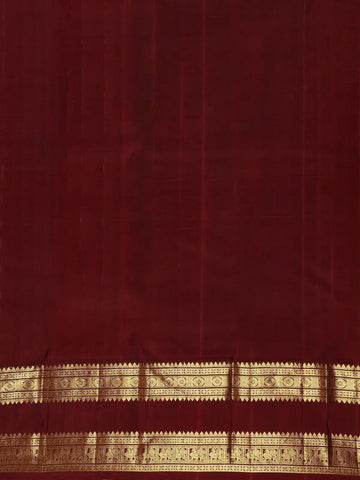 Blue Peacock Woven Pure Kanchipuram Silk Saree - Diadem