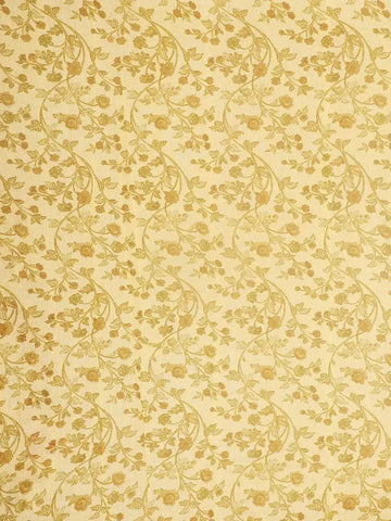 Yellow Chanderi Silk Saree with Flower and Leaf design on the Body with Matching Border - Diadem