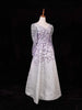 Lavender Net A-Line Gown with Floral Sequins and Beads - Diadem