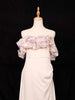 Ivory Frock Adorned with Plain and Ruffled Design - Diadem