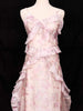 Pink Frock Adorned with Floral and Ruffled Design - Diadem