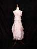 Pink Frock Adorned with Floral and Ruffled Design - Diadem
