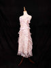Pink Frock Adorned with Floral and Ruffled Design - Diadem