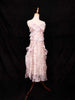 Pink Frock Adorned with Floral and Ruffled Design - Diadem