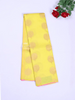 Yellow Silk Saree with Tree Motif on the body and Without Border - Diadem