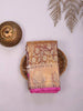 Brown Pure Kanchipuram Bridal Silk Saree with Floral Motif on the body and Contrast Zari Border - Diadem