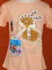 Light Peach Cotton Half Sleeve T-Shirt for Girls - Diadem