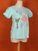 Light Blue Cotton Half Sleeve T-Shirt for Girls - Diadem