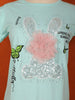 Light Blue Cotton Half Sleeve T-Shirt for Girls - Diadem