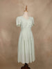 Light Green Cotton with Pastel Stripes Pattern Gown - Diadem