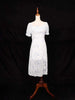 White Frock Embellished with Floral Designs - Diadem