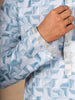 Blue Kurta Set With Abstract Patterns, With Pant - Diadem