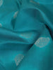 Turquoise Blue Pure Kanchipuram Bridal Silk Saree with Paisley Motif on the Body with Zari Border - Diadem