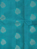 Turquoise Blue Pure Kanchipuram Bridal Silk Saree with Paisley Motif on the Body with Zari Border - Diadem