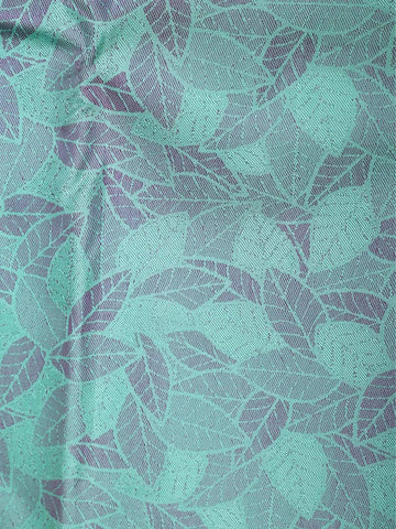 Turquoise Green Kanchipuram Bridal Silk Saree with Leaf Motifs - Diadem